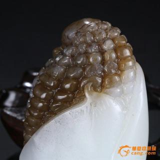 和田玉糖白玉于士荣大师作品80g岁岁有福挂件吊坠