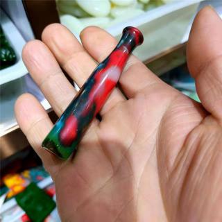 批发新疆和田玉红玉彩玉鸡血玉飘花烟嘴 外蒙玉烟嘴彩玉玉石彩玉